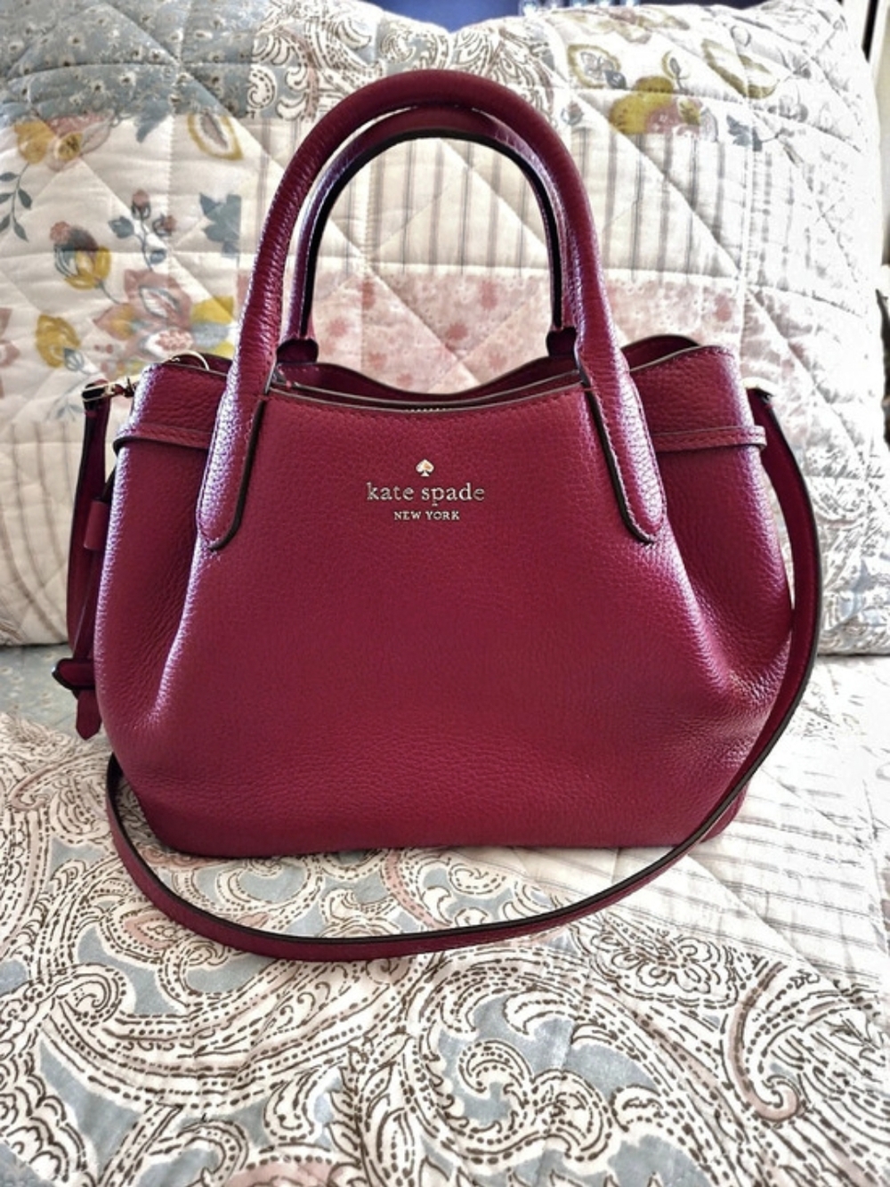 Kate Spade Dumpling Satchel in Red